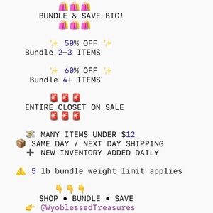 BUNDLE SALE 50-60%‎ off!